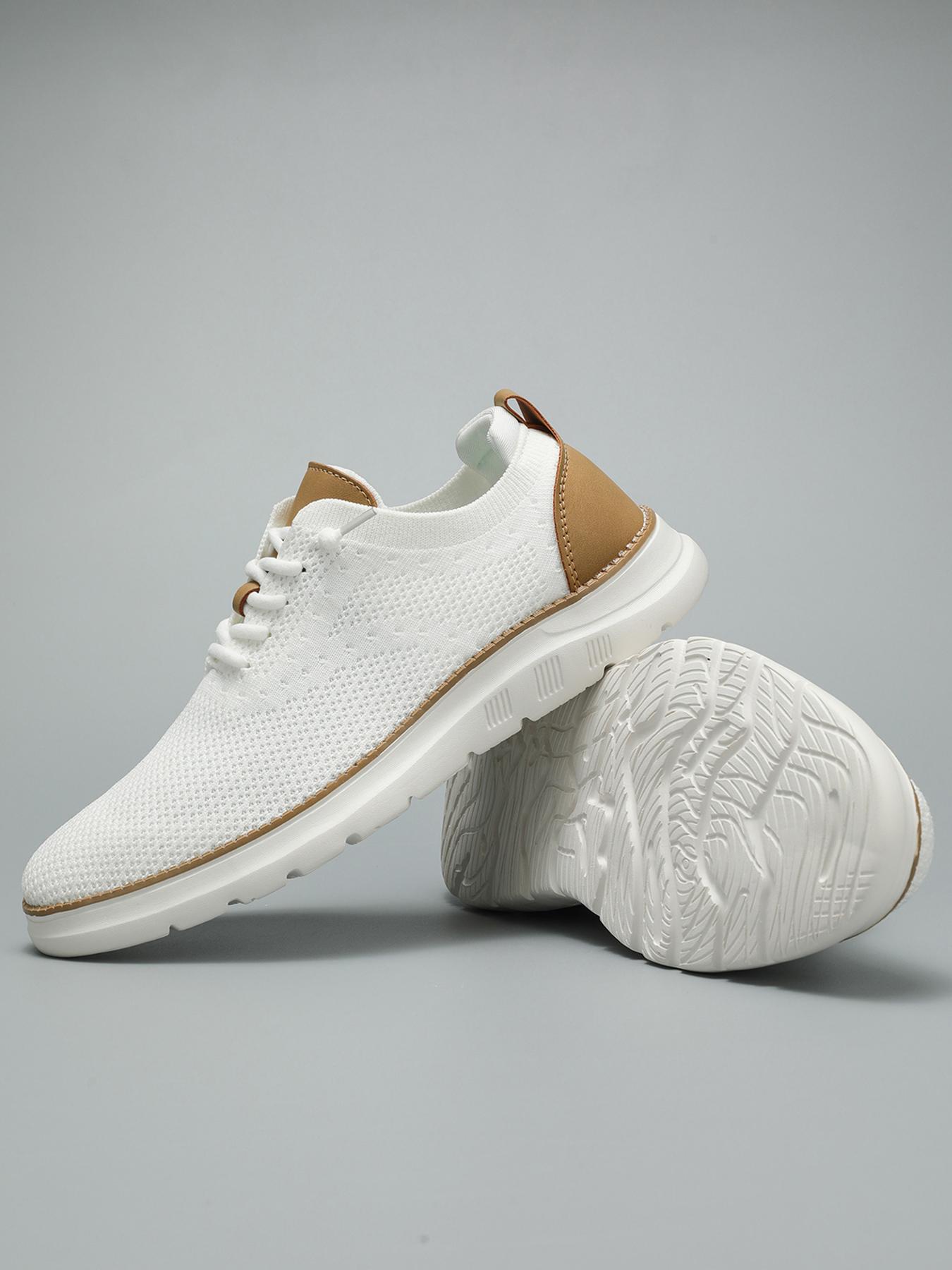 Mens Casual Dress Oxfords Shoes Fashion Mesh BusinessWalking Work Slip on Sneakers Comfortable LightweightSoft Sole Red Boy Running Closed Trainer Footwear Runner Training Athletic Training