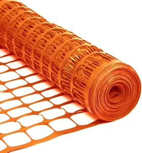 Sunnyglade 4 X100 Ft Outdoor Snow Fence Plastic Safety Temporary Garden Netting for Poultry,Rabbits, Chicken, Dogs（Orange）