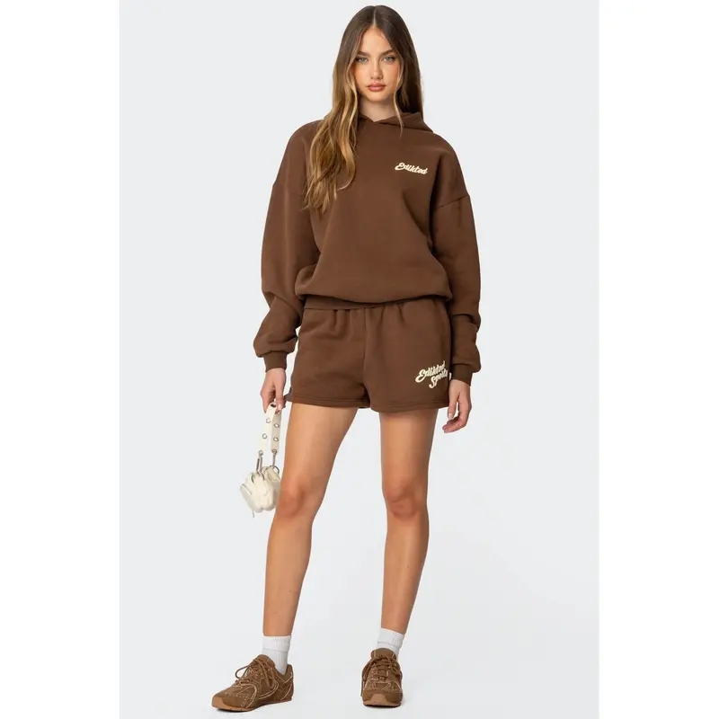 早い者勝ち❤️Short Sleeve Sweatshirt Brown styling sweat shorts - TikTok Shop