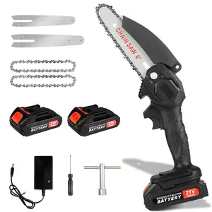 [One-Hand Operation] 6-inch Mini Cordless Chainsaw - Perfect Gardening Gift for Dad (Siearpuorl)
