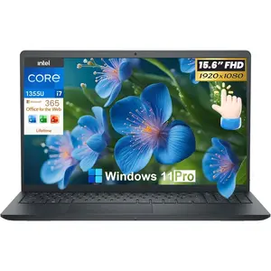 Dell 15 Touchscreen Laptop DC15250, Office 365 for the Web Lifetime, Intel 10-Core i7-1355U, 15.6" FHD IPS Display, Windows 11 Pro with Copilot AI, WiFi 6, USB-C, HDMI (32GB RAM, 2TB SSD)