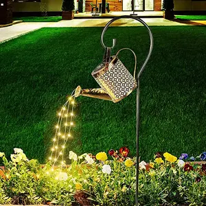 Solar Watering Can Lights, LED Lantern Outdoor Light, Hanging  Outdoor Shower Garden Lights,Solar Lanterns for The Garden Pathway Yard Lawn Patio Landscape Decor (with Bracket)