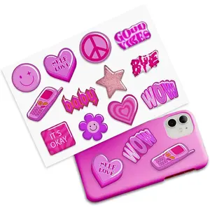 Y2K 3D Stickers for Phone Case Aesthetic - Puffy Cell Phone Stickers - 3D Puffy Decals for Adults, Gifts for Women & Men outdoorfun
