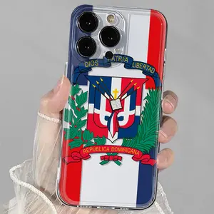 Premium Soft TPU Shock-Resistant Phone Protector Compatible With iPhone 17 16 15 14 13 12 11 Mini Pro Max Air X XR XSMAX & Samsung Galaxy S26 S25 S24 S23 S22 S21 FE Ultra Plus EDGE Featuring The Dominican Republic Flag, Device Protection Accessory