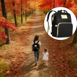 pañalera para bebé,Mochila Pañalera Multifuncional Impermeable Unisex con 3 Bolsillos Térmicos para Botellas, Gran Capacidad, 7 Bolsillos, Clips para Cochecito y Puerto USB – Bolsa de Viaje para Bebé