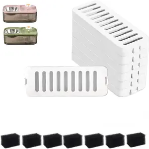 Water Fountain Replacement Filters and Replacement Pre-Filter Sponges Set,14 Pack (7+7)