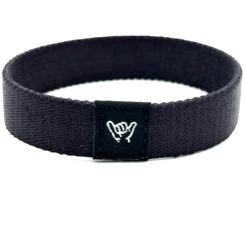 Jet Black Wristband Bracelet