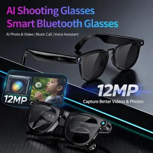 Myzo Smart AI Camera Glasses with 12MP Resolution, Hands-Free Recording, Real-Time Translation (160+ Languages), AI Assistant, Interchangeable Lenses