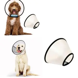 Dog Cone Collar Adjustable After Surgery, Comfortable Pet Recovery Collar & Cone for Large Medium Small Dogs, Dog Neck Collar Plastic Practical