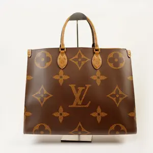 Pre-owned Louis Vuitton Coated Monogram Canvas Top handle bag Reverse Monogram Giant Onthego GM LV21JX