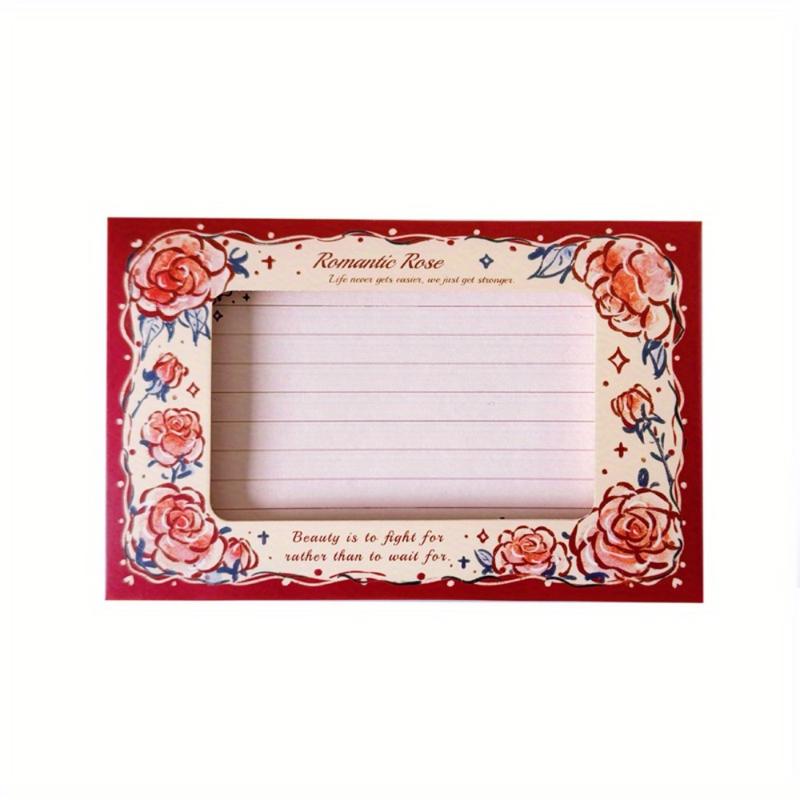 [Burning Greeting Card] DIY Burning Greeting Card | Flowers Commemorative Blessing Burning Envelope Set with Handmade Birthday High-Value Thin Card Material Pack