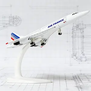 1/300 Scale Concorde Supersonic Passenger Aircraft Die-Cast Alloy Collector‘s Edition Highly Detailed Display Model Diecast Metal Model for Adult Men Perfect Christmas and Birthday Gift for Aviation Enthusiasts