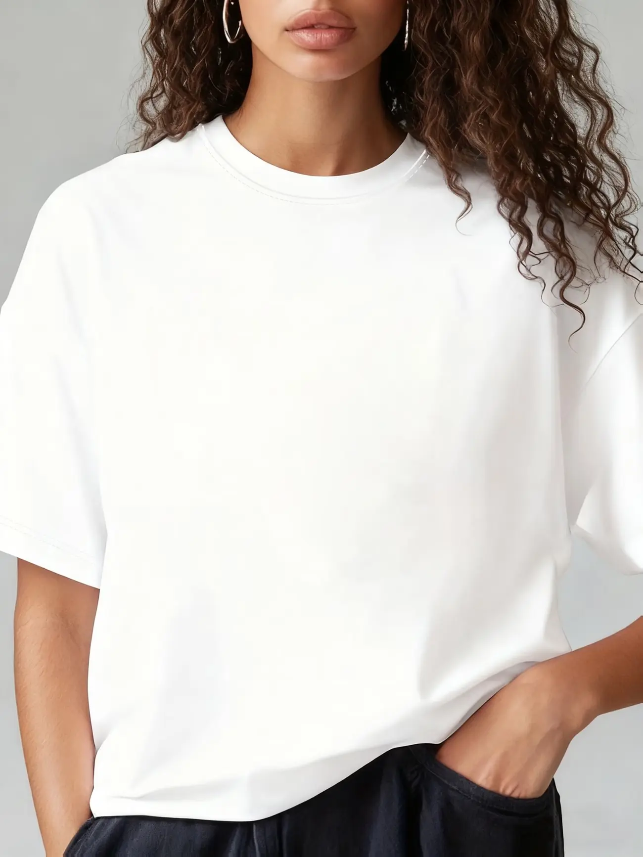 Essential White Crewneck Tee | Soft Everyday Basic T-Shirt | Ultra-Soft White Cotton T-Shirt | Premium Everyday Basic Tee Versatile White Basic T-Shirt | Perfect for Layering & Casual OOTD #WhiteBasicTee