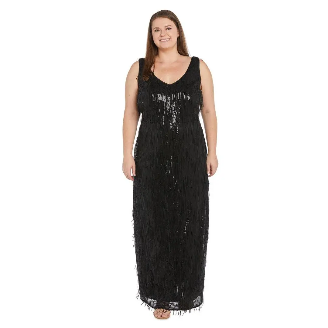 R&M Richards 1661W Long Plus Size Formal Sequin Fringe Dress - TikTok Shop R&M Richards 1661W Long Plus Size Formal Sequin Fringe Dress - TikTok Shop