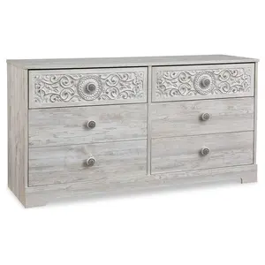 Paxberry - Six Drawer Dresser - Weatherworn - Whitewash