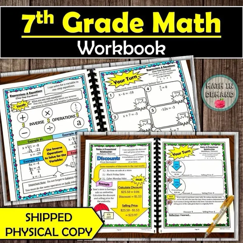 7th Grade Math Workbook