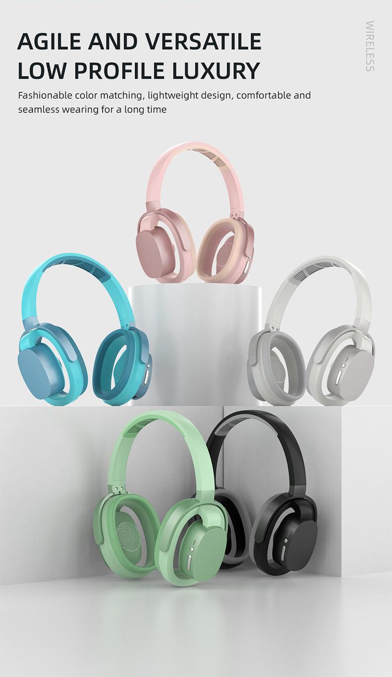 ZW-083 Headset Bluetooth Headphones，Hollow Earphone Design,Outstanding Acoustic Performance Balance Technology, Low-Latency Sound Image Synchronization, Bluetooth 5.4 Stable Version, 30-Hour Battery Life, Suitable For Work Or Outdoor Activities.