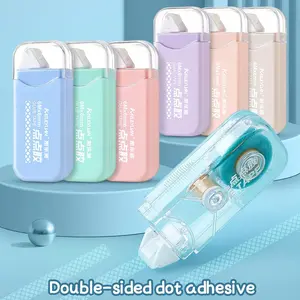 Double-sided Glue Tape, 3/6 Counts Portable Mini Glue Tape, Double Sided Dot Adhesive Tape, DIY Scrapbooking Tape, Multipurpose Mounting Tape, Office Stationery & Supplies