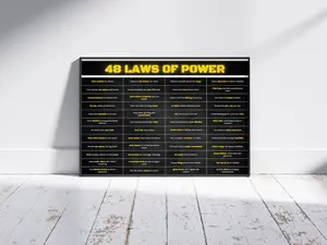 48 Laws of Power – Elevate Your Influence & Strategy Student Decor Wall