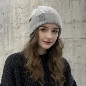 Couple Beanies, Warm Windproof Knitted Hat, Fleece-Lined Winter Cap for Men and Women, Matching Accessories