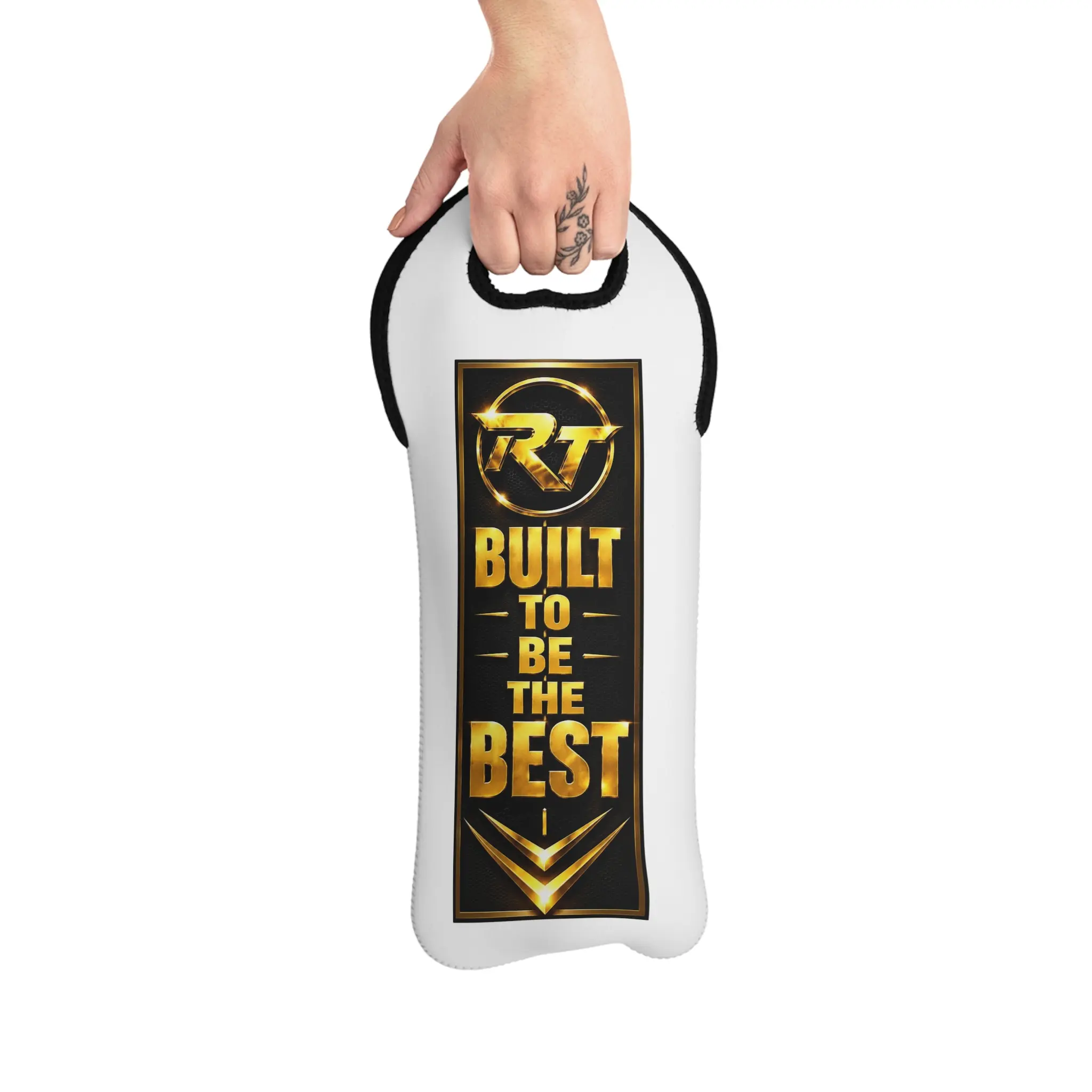 Built to Be the Best Wine Tote | Gold Emblem Vertical Design