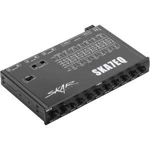SKA7EQ 7 Band 1/2 DIN Pre-Amp Car Graphic Equalizer with Aux Input and High Voltage RCA Outputs