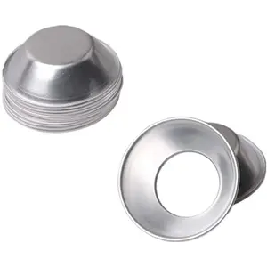 25Pack Egg Tart Molds Tiny Pie Tartlets Dessert Mold Pans Tin Puto Cup Bakeware Cake Cookie Mold Round Resuable Nonstick (Aluminum)