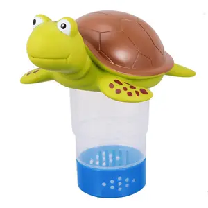 Turtle Chlorine Floater, Floating Dispenser for 1 & 3 Inch Chlorine/Bromine Tablets, Easy-to-Use Maintenance Tool for Large & Small Pools, Outdoor Fun Accessory garden decor