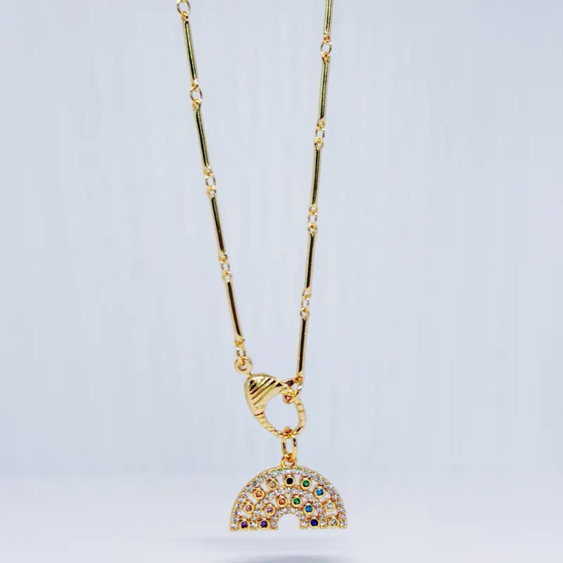 Rainbow Muse chain necklace
