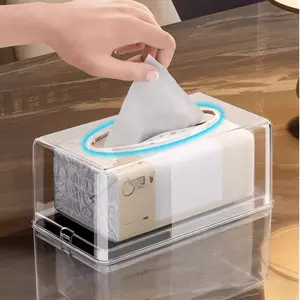Creative Transparent Acrylic Desk Paper Holder, Long Design for Desktop Organization, Stylish and Functional Paper Organizer