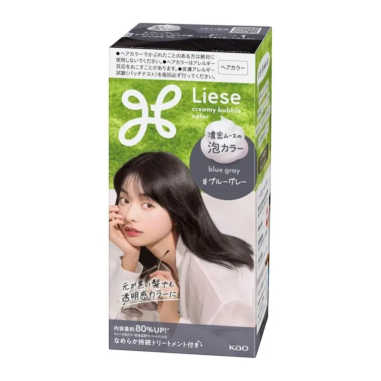 Kao Liese Prettia Bubble Hair Dye # Blue Grey