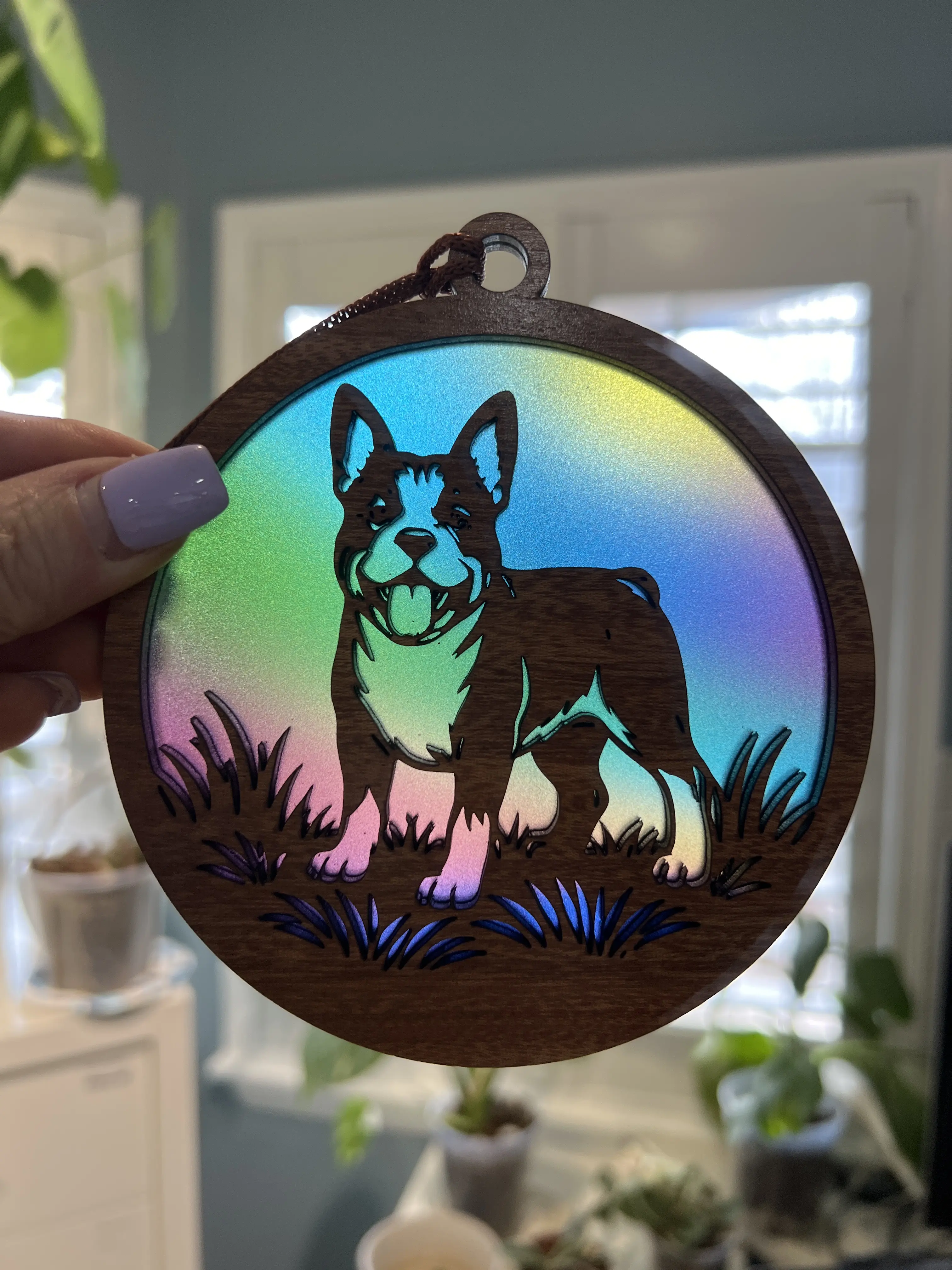 French Bulldog Suncatcher for Sunny Window