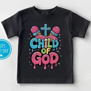 Youth and Adult Child of God Shirt, Christian Shirts For Boys and girl, Ice Cream Drip, Child of God Shirt Youth, Christian Shirts, Trending tee, youth clothes, birthday gift, Family shirt, holiday outfit,vacation outfit, Halloween shirt