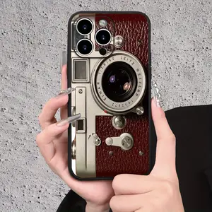 Retro-style camera pattern, shockproof and anti-slip TPU full-coverage phone case, suitable for iPhone 17, 16, 15, 14, 13, 12, 11, Samsung, and other series models. Makes a great gift for friends or family.