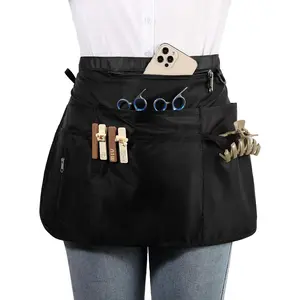 Barber Apron with 7 Pockets, Hair Stylist Apron for Men Women, Waterproof and Bleach-proof Hairdresser Bag for Cosmetology