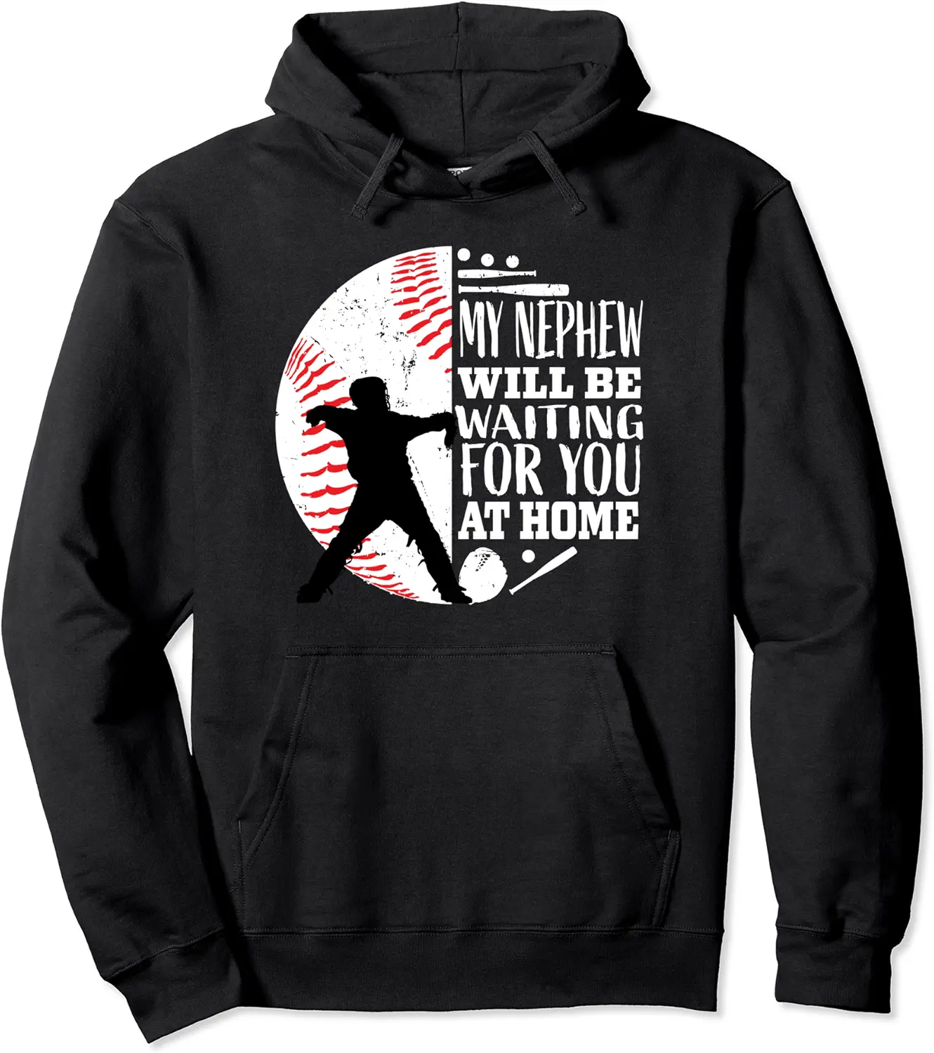 Baseball Catcher Aunt Uncle Nephew Sayings Quotes Graphic Pullover Hoodie - Jessicabal Shop 94B09YYGKFCQ