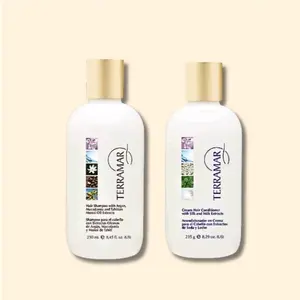 Champu y Ancondicionador de Argan Terramar Brands FÓRMULA LIBRE DE:  Crueldad Animal, Sulfatos, alcohol, parabenos, sales y siliconas., 8.37 Fl Oz (Pack of 2), Clear Shampoo Conditioner Haircare