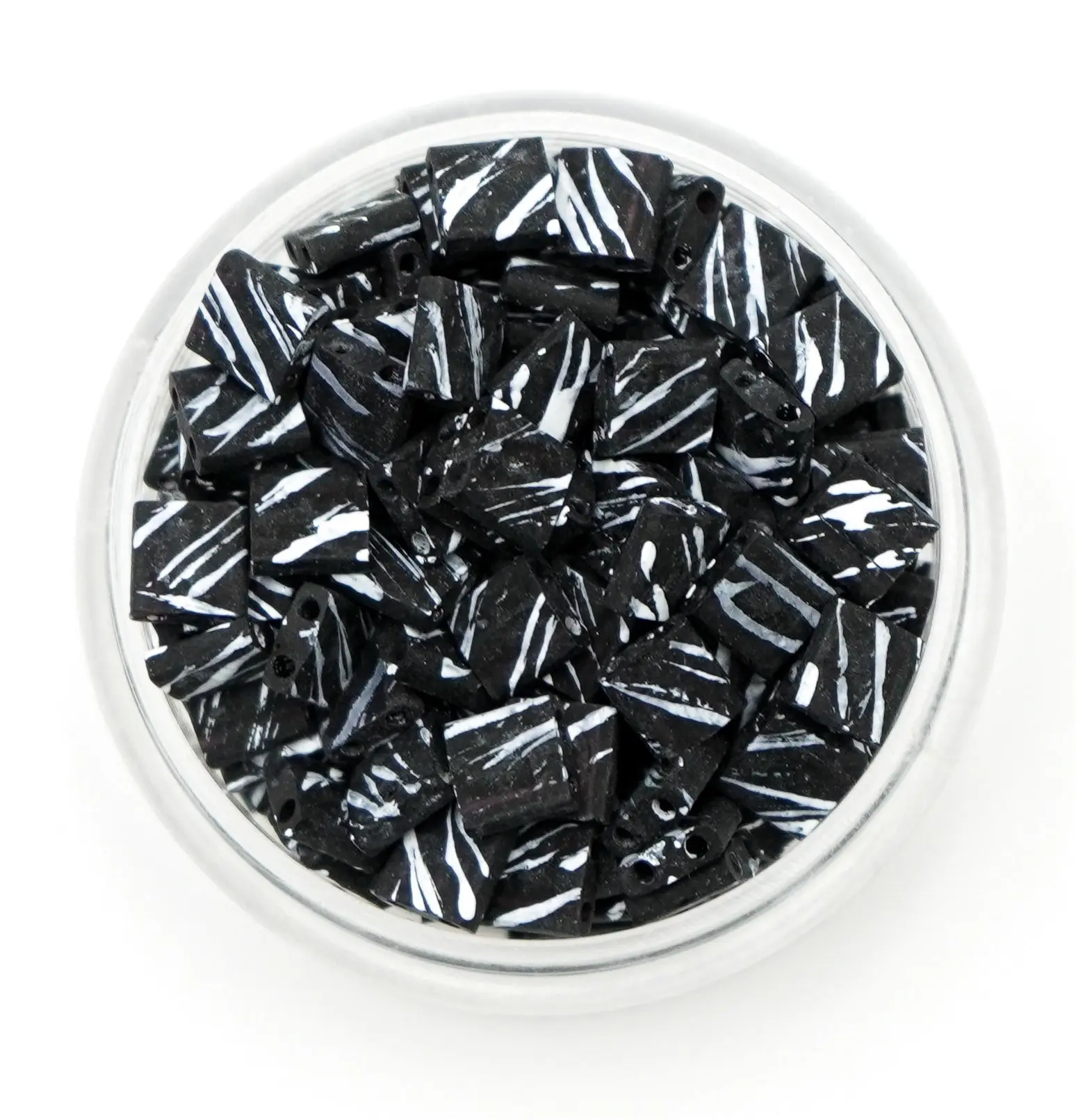 REVERSE ZEBRA - Custom Miyuki Tila Beads