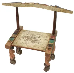 Extraordinarily Detailed and Colorful Old Baule Chair