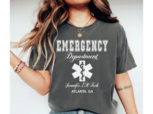 Custom ER Nurse Shirt ER Tech Shirt Emergency Department Shirts, Gifts For Ed Nurse Tee Ed Tech, Ed Tshirt Emergency Room Tee Comfort Colors
