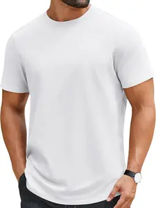 Men’s 100% Cotton Crew Neck T-Shirt – Casual Short Sleeve Solid Color Tee – Soft Breathable Everyday Basic Shirt