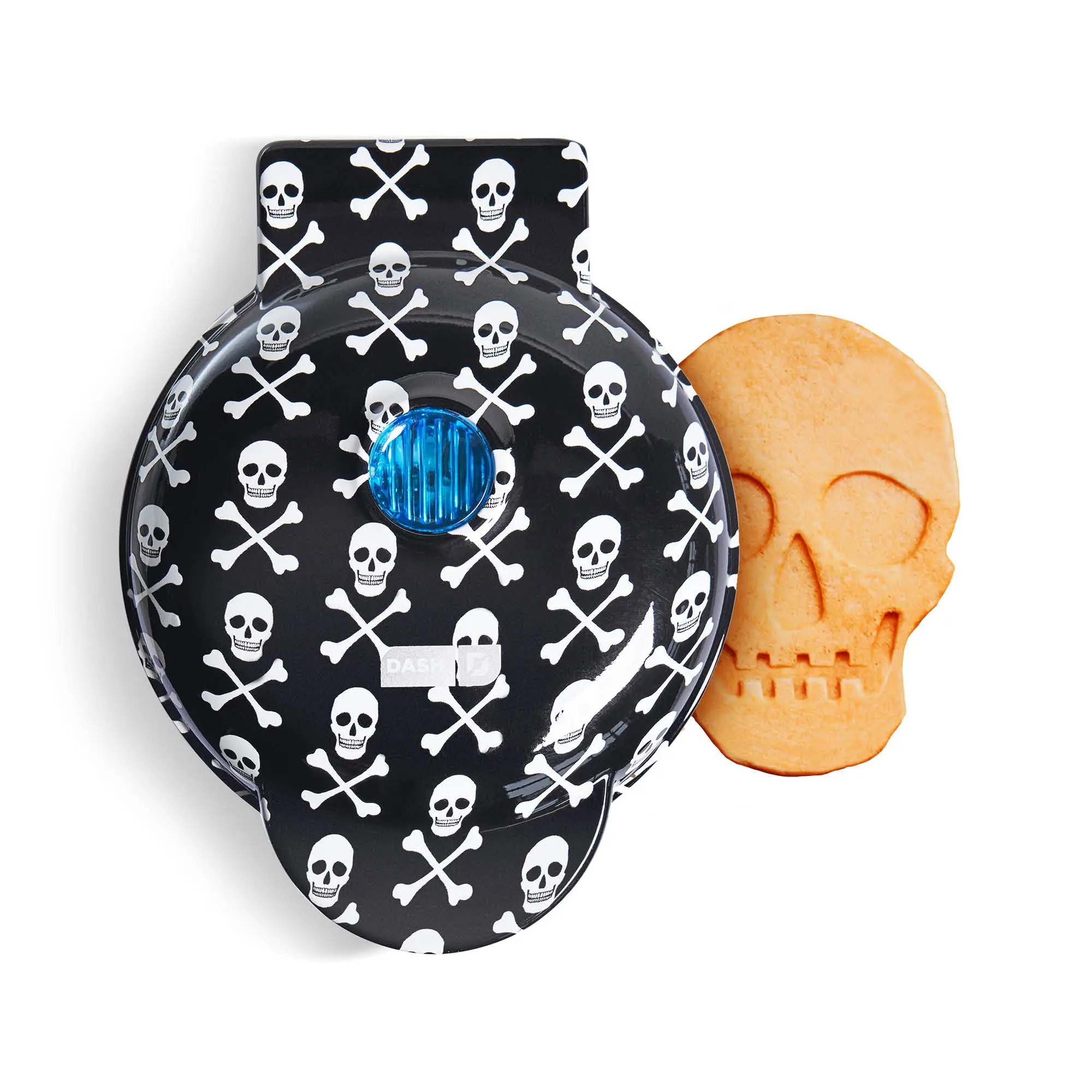 DASH Skull Mini Waffle Maker - Compact, Quick Heating, Nonstick Savory Cooking Household Specialty Kitchen Appliance with Specified Diameter