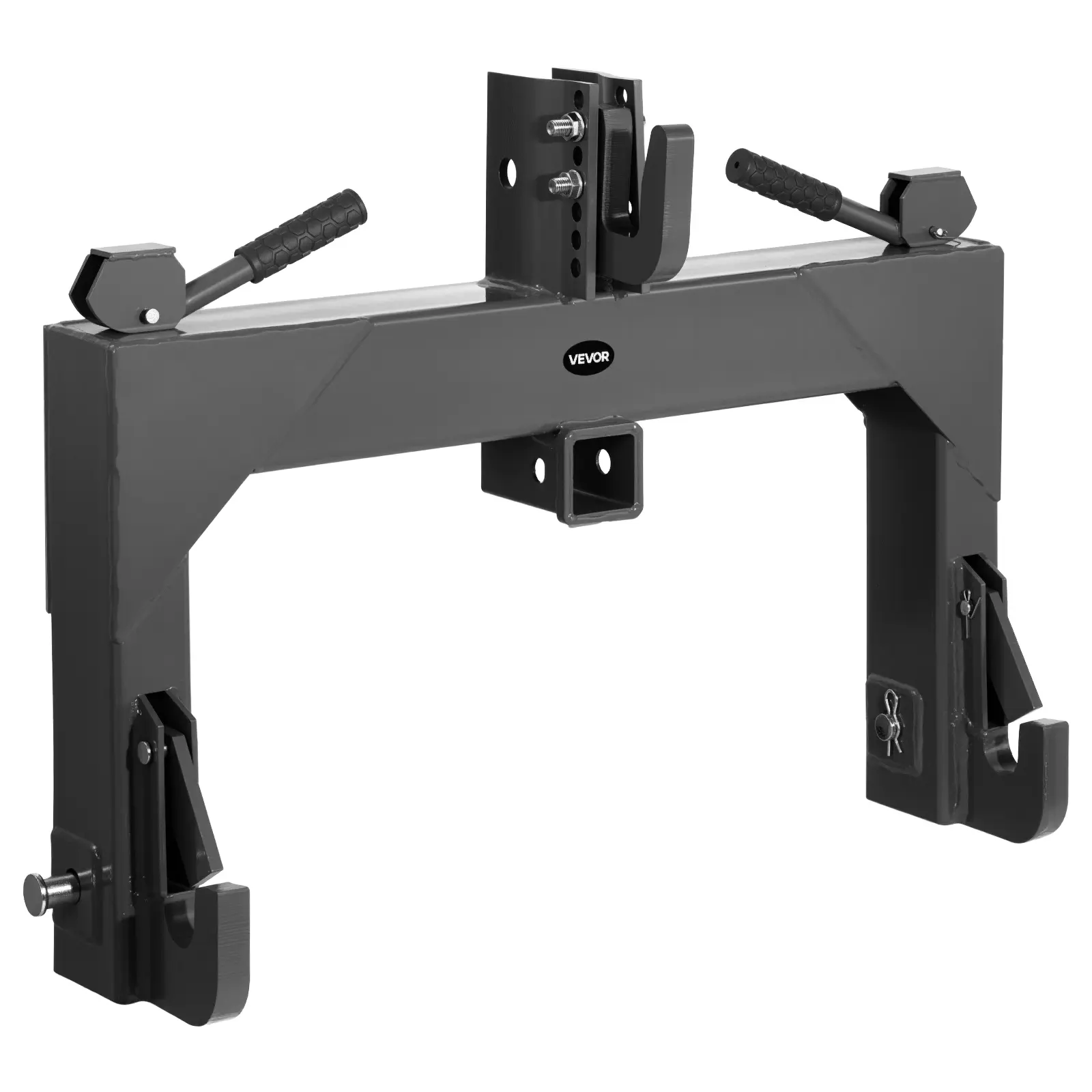 【SummerFinds】VEVOR 3-Point Quick Hitch with 2 in Receiver, 3000 Lbs Lift Capacity, 3-Pt Hitch with 5 Level Adjustable Bolt, Adaptation to Category 1 & 2 Tractor, Heavy Duty 3 Point Attachments, Black