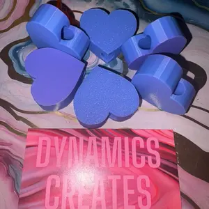 Dynamics Creates 3D 20oz Cup Set of 6 Vibrant Blue Heart Shape Straw Toppers for Stylish Drinkware Unique Design Enhances Beverage Look