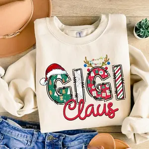 Glitter Gigi Sweatshirt, Christmas Gigi Sweatshirt,Gigi And Grandkids Sweatshirt, Gifts For Mimi Mom Nana Gigi Gifts