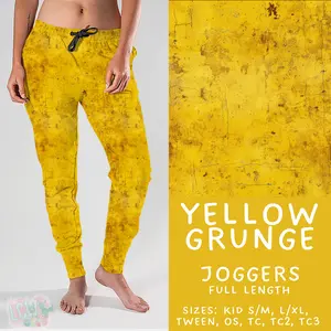 Batch #441 - Color Grunge - Closes 11/3 - ETA mid Dec - Yellow Grunge Joggers
