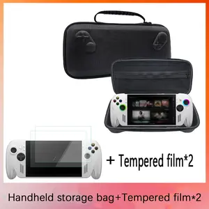 Portable Bag Compatible with Rog Ally/xbox/auxiliary X, Eva Hard Shell Storage Bag, Large Capacity Travel Handbag, Includes Two Tempered Films