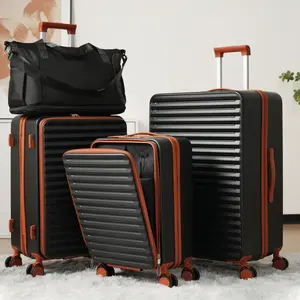 4 Pcs luggage Sets,Hardside Spinner Carry-On, TSA Lock Spinner Luggage Set,universal wheel,cup holder,ABS Hard Shell Spinner Luggage Set,hardside suitcase,luggage safety 20/24/28inch