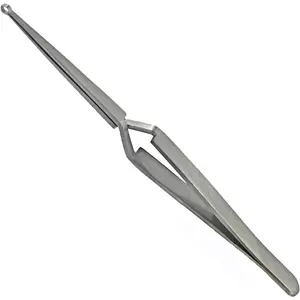 Lock Pinning Cross Locking Tweezers for Locksmith Pinning & Rekeying Kit Round Open Slot Stainless Steel Holding Tweezer Self Locking Closing Locksmith Tools Lock Pin Tumbler Tweezers