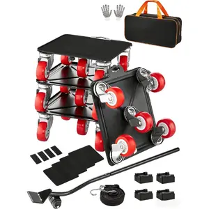 VEVOR Furniture Dolly, Maximum Load 3474 lbs, Heavy Duty Furniture Movers with 5 360 Rotation Wheels, Carbon Steel Panel, Furniture Lift Slider Tool Set for Appliances, Sofa, Fridge, Washing Machine